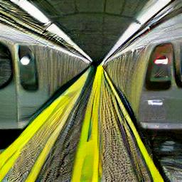 generated: a subway train coming out of a tunnel #6